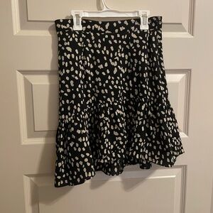 Black and White Patterned Women's Skirt